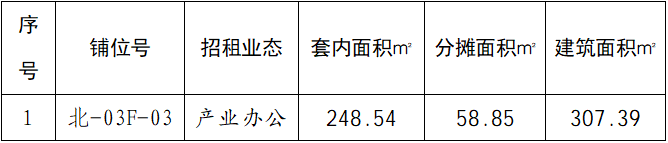 关于深湾未来交通港项目北区3层03铺位招租的公告